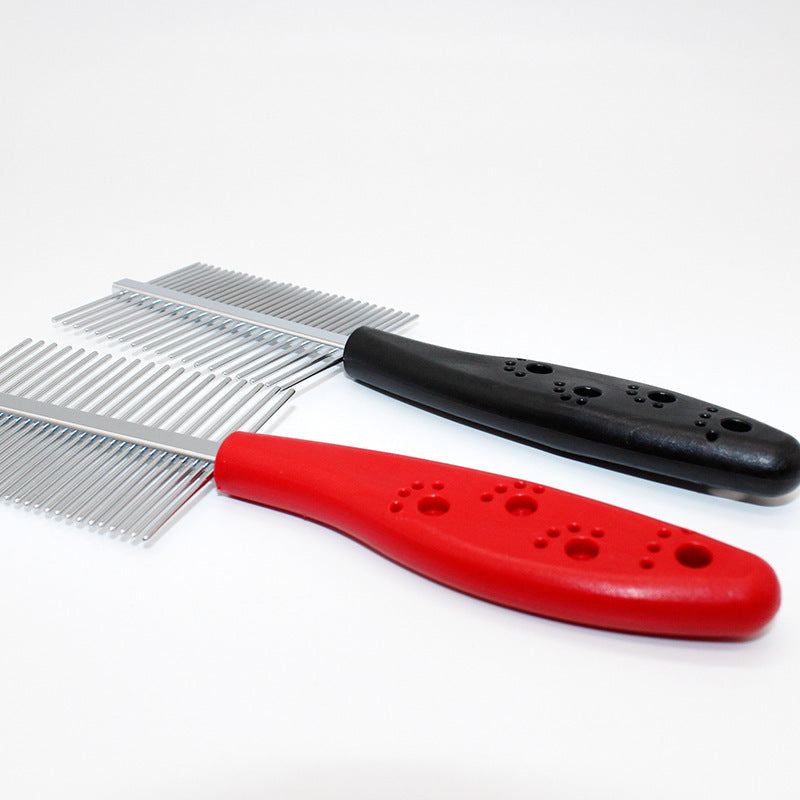 Pet grooming products  i.e Double row comb with shank footprint and dense teeth,