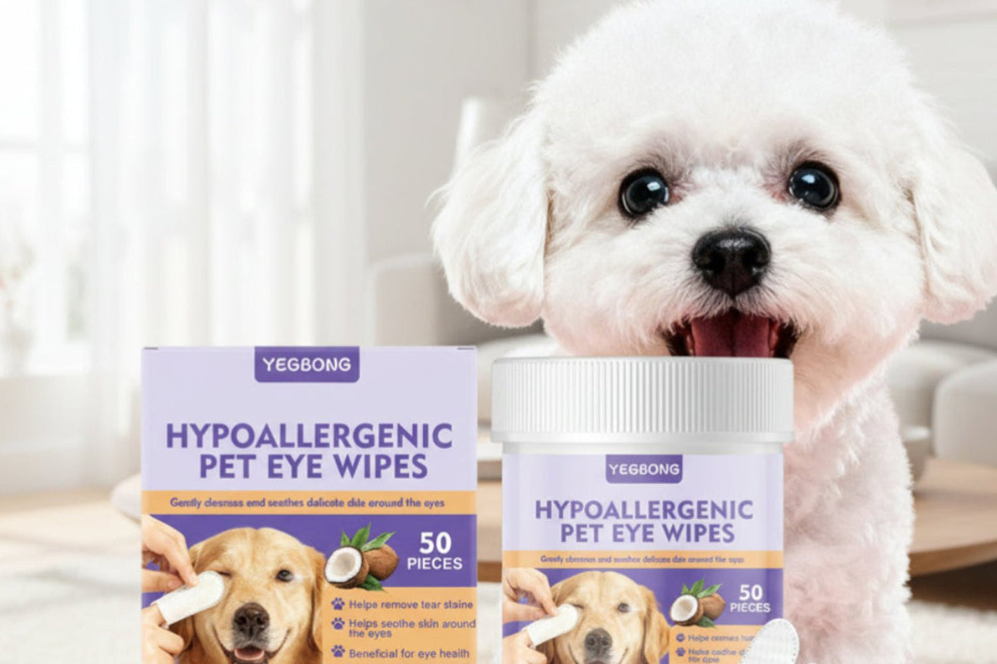 Hypoallergenic Pet Eye Wipes - ok best bark bargains