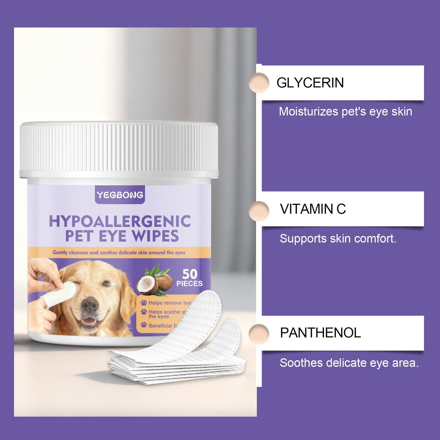 Hypoallergenic Pet Eye Wipes - ok best bark bargains