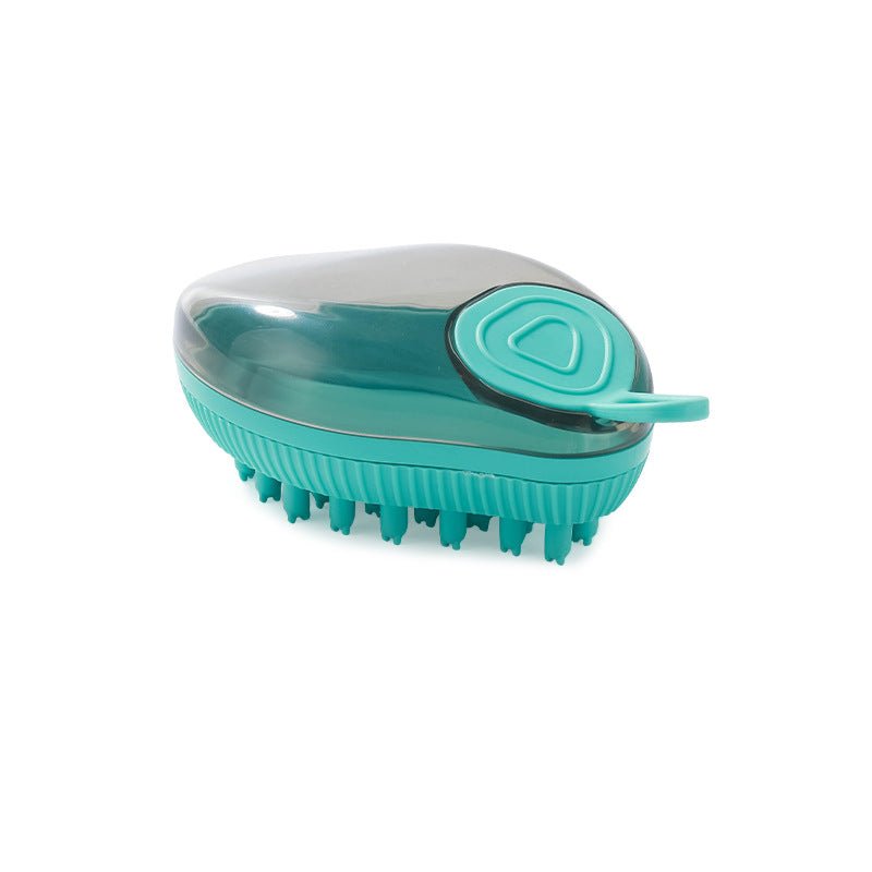 Silicone Dog Bath Brush with Soap Dispenser - ok best bark bargains