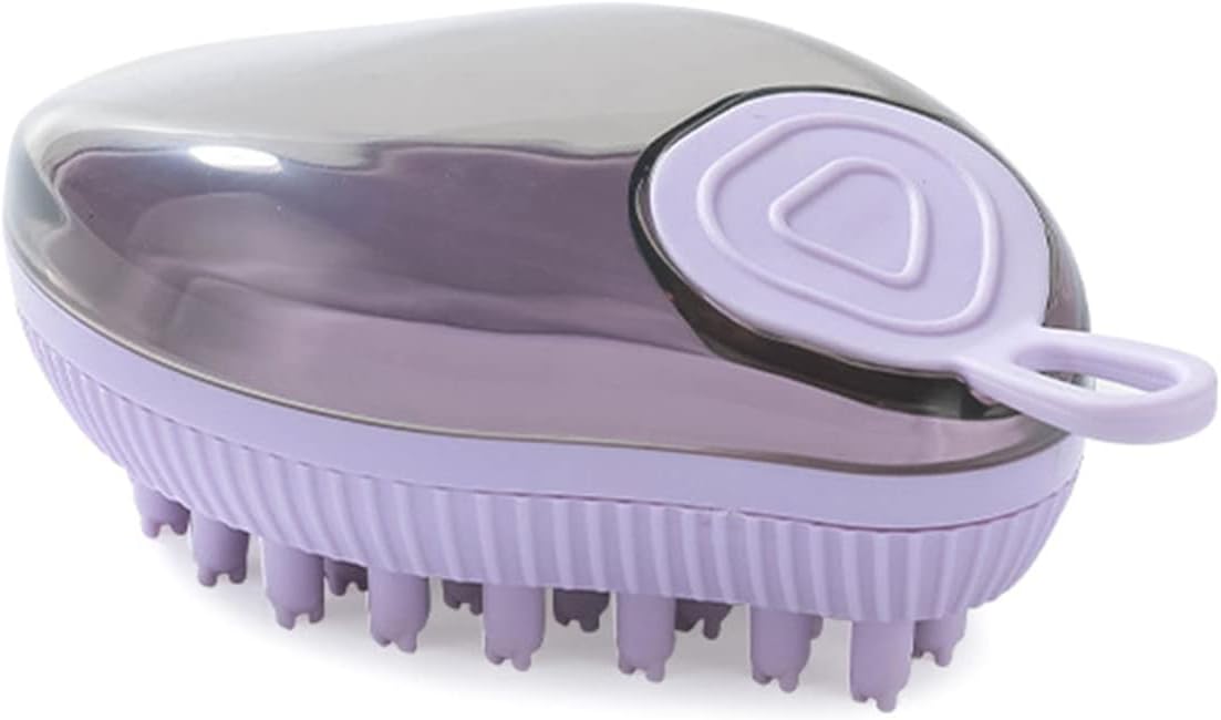 Silicone For Bath Dog Washing Massage Dog Bath Brush With Soap Dispenser Pet Shampoo Brush Dog Grooming Brush - ok best bark bargains