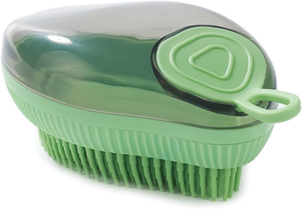 Silicone For Bath Dog Washing Massage Dog Bath Brush With Soap Dispenser Pet Shampoo Brush Dog Grooming Brush - ok best bark bargains