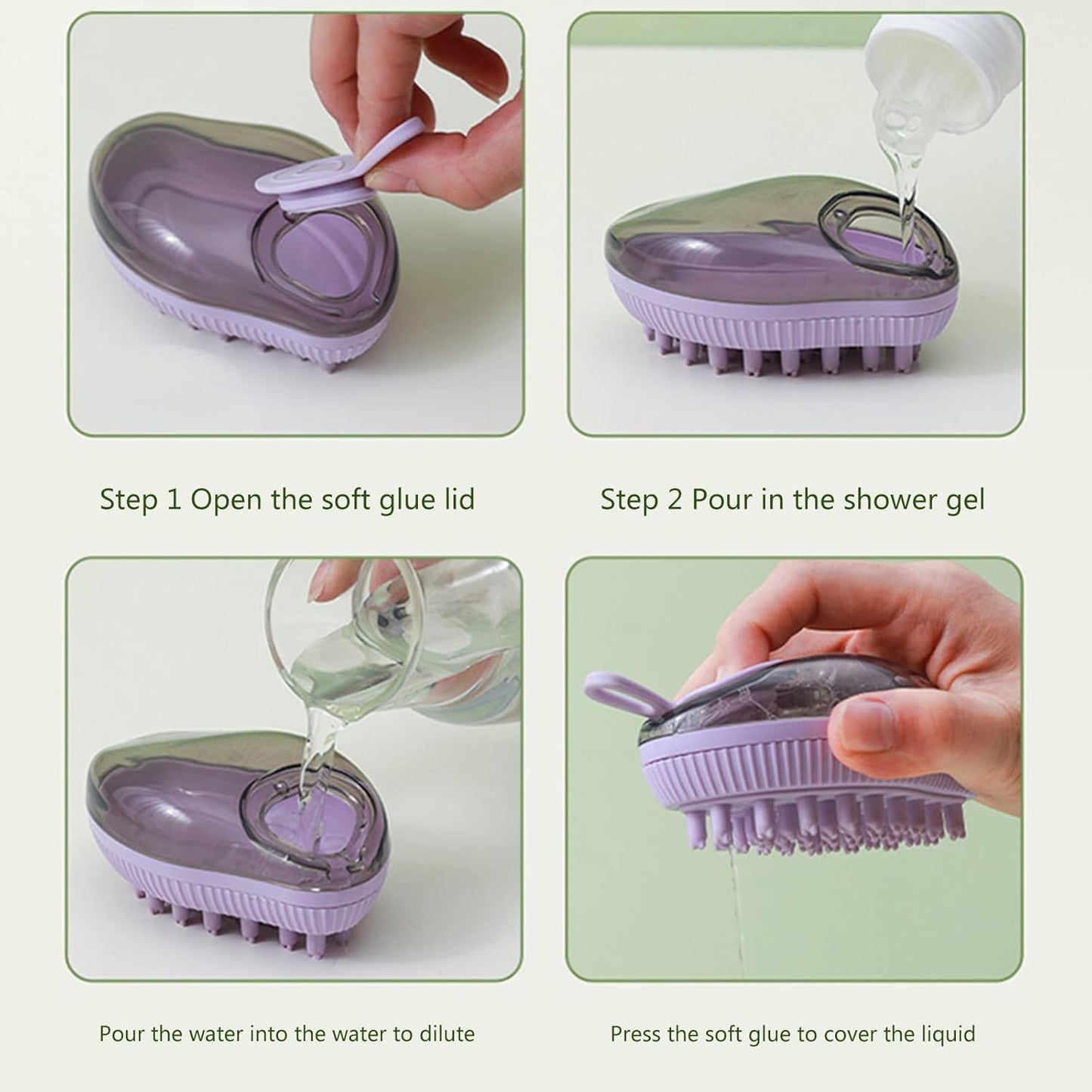 Silicone For Bath Dog Washing Massage Dog Bath Brush With Soap Dispenser Pet Shampoo Brush Dog Grooming Brush - ok best bark bargains